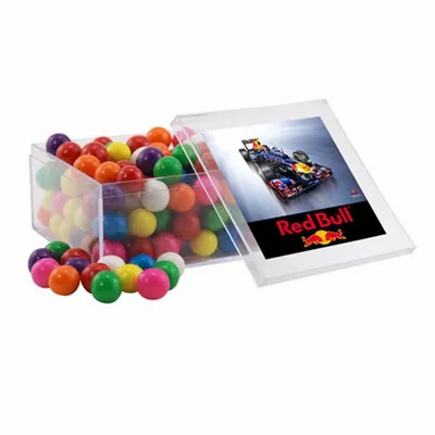 Acrylic Box with Gumballs - Large - Custom Patch Factory