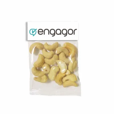 Small Header Bags - Jumbo Salted Cashews - Custom Patch Factory