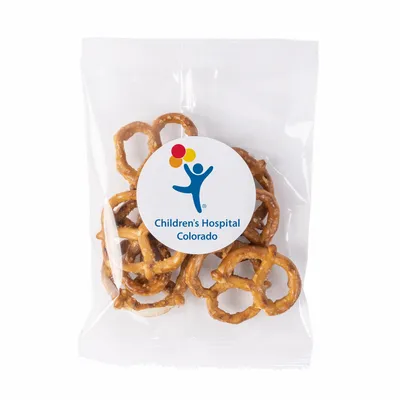 1/2oz. Snack Packs - Salted Mini Pretzels - Custom Patch Factory