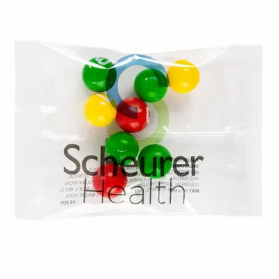 1/2 oz. Snack Pack - Imprinted Gumballs - Custom Patch Factory