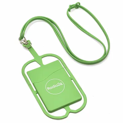 Lanyard Silicone Phone Wallet Holder - Custom Patch Factory