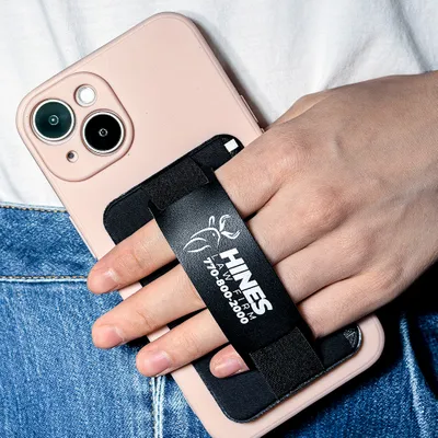 Leather Phone Wallet with Hand Grip - Custom Patch Factory