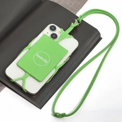 Lanyard Silicone Phone Wallet Holder - Custom Patch Factory