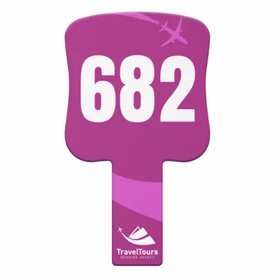 Circle Auction Paddles - Custom Patch Factory