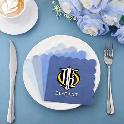 Scallop Beverage Napkins - Custom Patch Factory