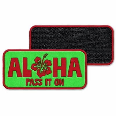 Rectangle Aloha Velcro Patch