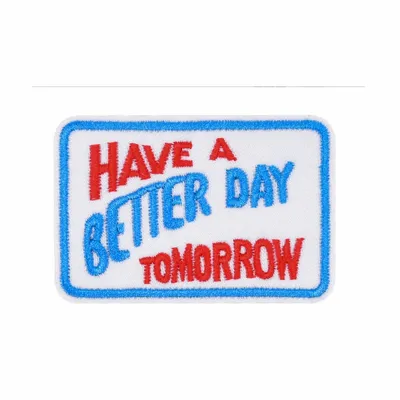 Red and Blue Have a Better Day Tomorrow Patch