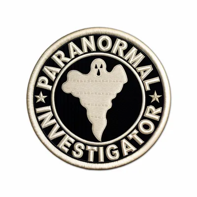 Round Paranormal Investigator Iron On Patch