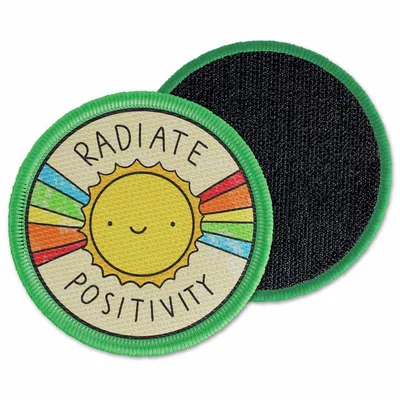 Round Radiate Positivity Velcro Patch