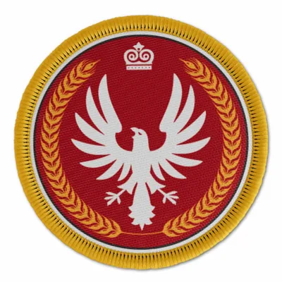 Yellow and Red Bird Military Patch