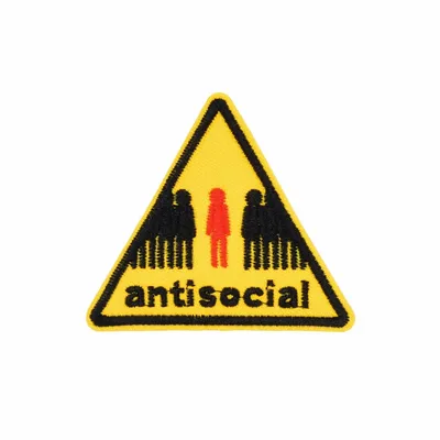 Yellow and Black Antisocial Patch