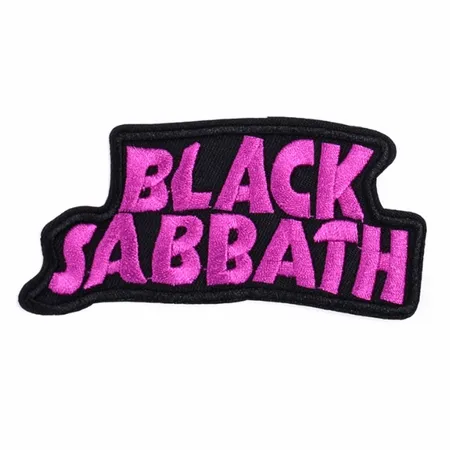 Black and Pink Black Sabbath Vest Patch - Custom Patch Factory