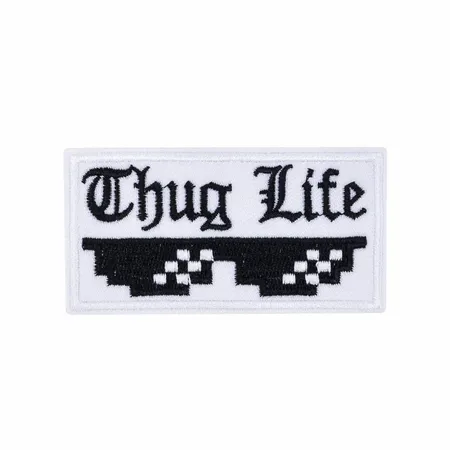 Black and White Thug Life Patch - Custom Patch Factory