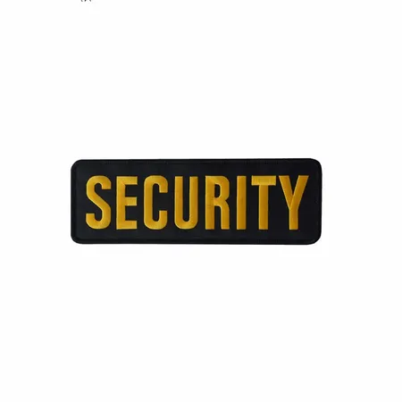 Black and Yellow Security Patch - Custom Patch Factory