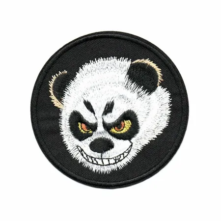 Black Angry Panda Patch - Custom Patch Factory