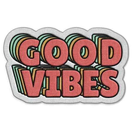 Good Vibes Hat Patch - Custom Patch Factory