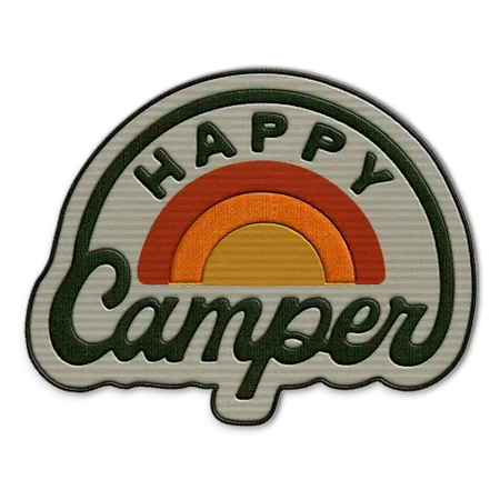 Happy Camper Hat Patch - Custom Patch Factory