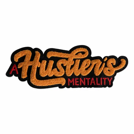 Hustler's Mentality Letterman Jacket Patch - Custom Patch Factory