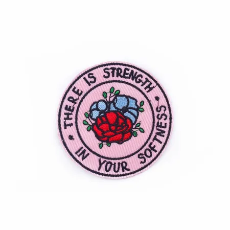 Pink Strength in Softness Patch - Custom Patch Factory