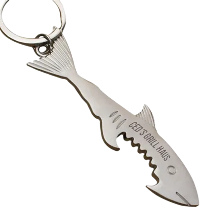 Shark Bottle Opener Keychain Shark Bottle Opener Keychain - Custom Patch Factory