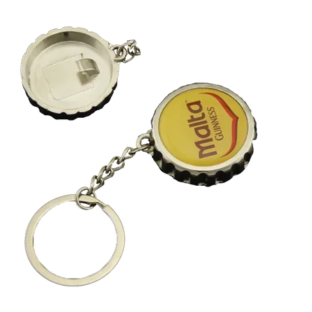 Bottle Cap-shaped Bottle Opener Keychain Bottle Cap-shaped Bottle Opener Keychain - Custom Patch Factory