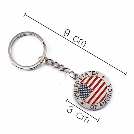 Custom US Flag Keychain Custom US Flag Keychain - Custom Patch Factory
