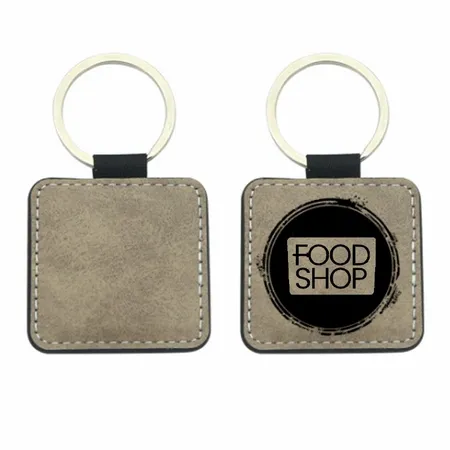 Sublime Square Leather Keychain Sublime Square Leather Keychain - Custom Patch Factory