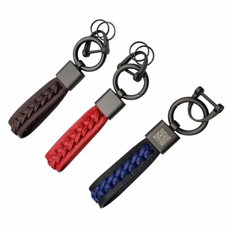 Versatile Laser Cut Leather Keychain Versatile Laser Cut Leather Keychain - Custom Patch Factory