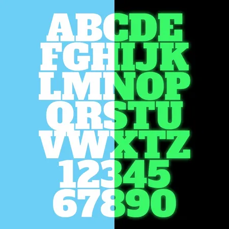 Alphanumeric Glow In The Dark Patches - Custom Patch Factory