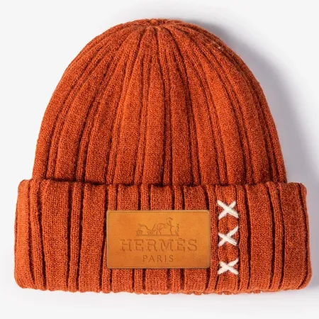 Contemporary Wool Fiber Beanies - Custom Patch Factory