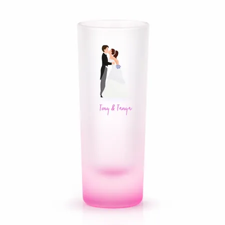 Radiant Base Frosted Tall Shot Glass - Custom Patch Factory