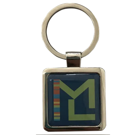 Epoxy Square Metal Keychain Epoxy Square Metal Keychain - Custom Patch Factory