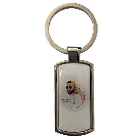 Straight Rectangle Metal Keychain Straight Rectangle Metal Keychain - Custom Patch Factory