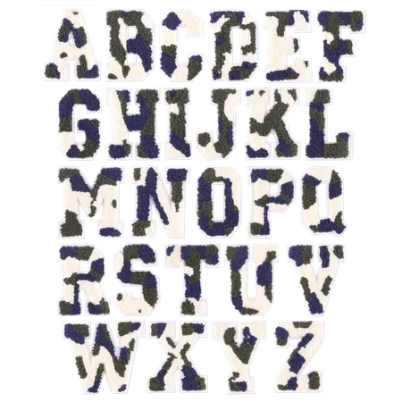 Chenille Camo Letters Patches - Custom Patch Factory