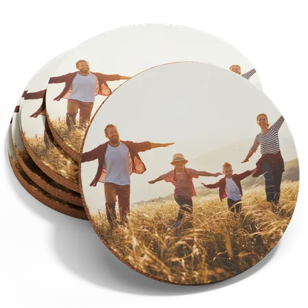 Custom Photo Fiberboard Coasters - Custom Patch Factory