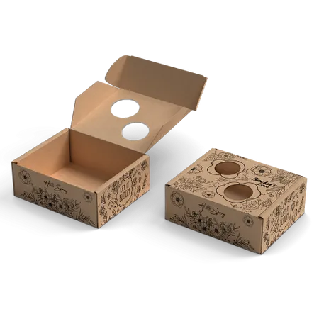 Printed Hollow Kraft Mailer Box - Custom Patch Factory