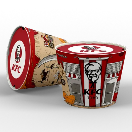 Paper Food Bucket - Custom Patch Factory