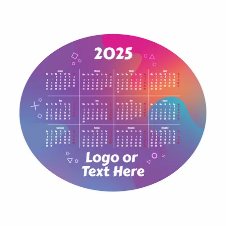 Colorful Gradient Calendar Mouse Pad - Custom Patch Factory