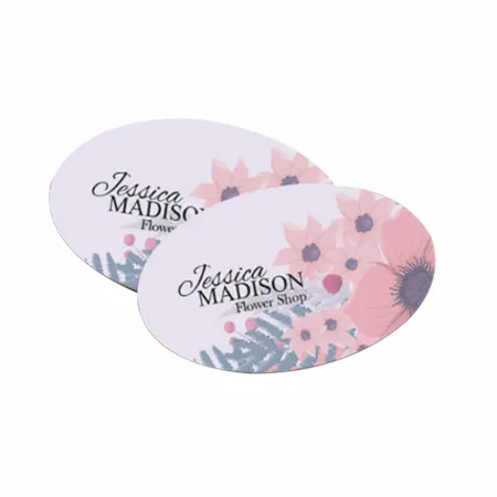 Oval Business Cards - Custom Patch Factory