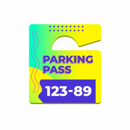 Small Parking Passes Small Parking Passes - Custom Patch Factory
