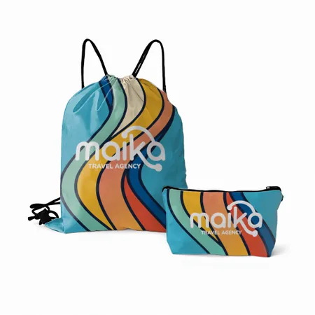 Drawstring Bag and Pouch Set Drawstring Bag and Pouch Set - Custom Patch Factory