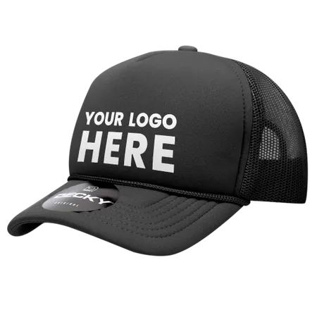 Decky 7010 - Youth 5 Panel Mid Profile Structured Foam Trucker, Kids Foam Trucker Hat, Mesh Back Decky 7010 - Youth 5 Panel Mid Profile Structured Foam Trucker, Kids Foam Trucker Hat, Mesh Back - Custom Patch Factory
