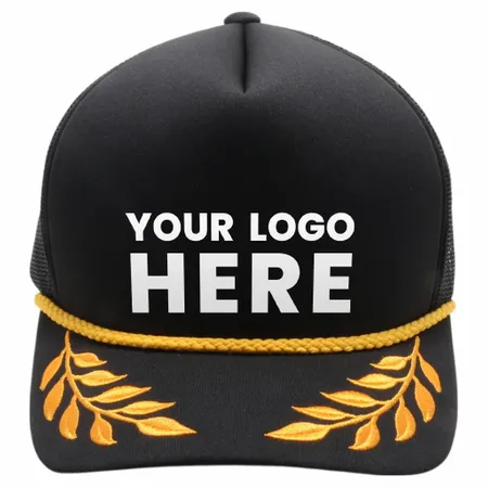 Pitbull Cambridge PB306 5 Panel Sponge Trucker Hat Bay Gold Leaf Foam Cap Pitbull Cambridge PB306 5 Panel Sponge Trucker Hat Bay Gold Leaf Foam Cap - Custom Patch Factory
