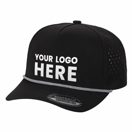 Unbranded 5 Panel Perforated Laser Mesh Rope Hat - Custom Patch Factory