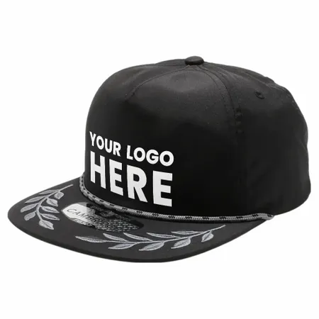 Pitbull Cambridge PB307 5 Panel Unstructured Hat Bay Leaf Snapback - Custom Patch Factory