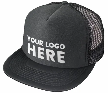 Nissun Cap 5 Panel Foam Trucker Hat Flat Bill - 5FBC - Custom Patch Factory