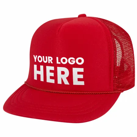 Otto 68-216 Youth Kids 5-Panel High Crown Foam Trucker Hat, Mesh Back Otto 68-216 Youth Kids 5-Panel High Crown Foam Trucker Hat, Mesh Back - Custom Patch Factory