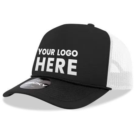 Decky 212 5 Panel High Profile Foam Trucker Hat, 3-Tone Colors - Custom Patch Factory