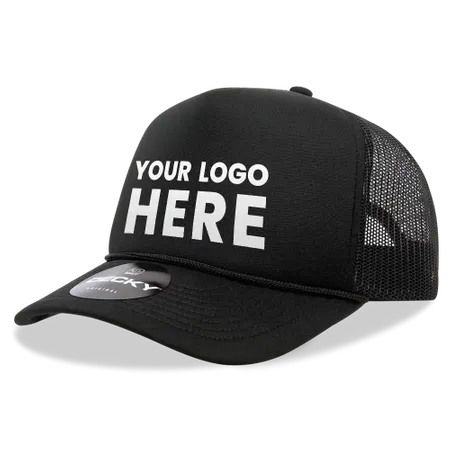 Decky 6025 Mid Profile, 5 Panel Foam Trucker Hat Decky 6025 Mid Profile, 5 Panel Foam Trucker Hat - Custom Patch Factory