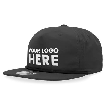 Decky 6032 - Classic Rope Cap, 5 Panel Flat Bill Hat, Snapback - Custom Patch Factory